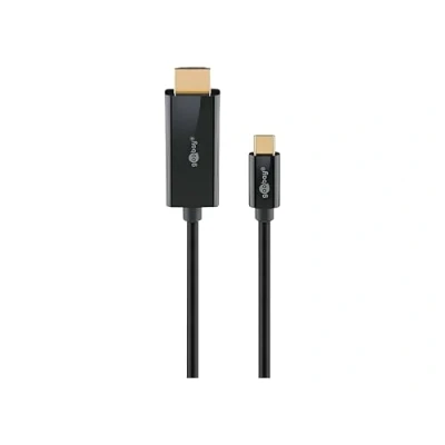 Afbeelding van Goobay USB C auf HDMI Kabel 4K @ 60 Hz, 3 m, schwarz (3 m, HDMI), Videokabel