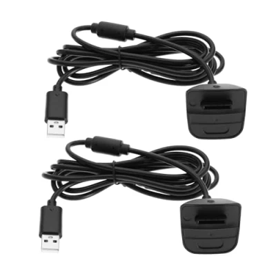 Afbeelding van Create idea 2 Stks USB Oplaadkabel Vervanging Compatibel met Xbox 360/360 Slim Controller Charger Kabel Accessoires Zwart