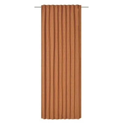 Afbeelding van Elbersdrucke gordijn met verborgen lussen Sunny 05 terra roest ondoorzichtig 255 x 140 cm 201852 voor de woonkamer slaapkamer keuken hal kinderkamer