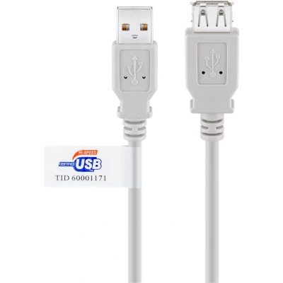 Afbeelding van Goobay USB 2.0 Hi Speed Extension Cable with Certificate, Grey 1.8 m