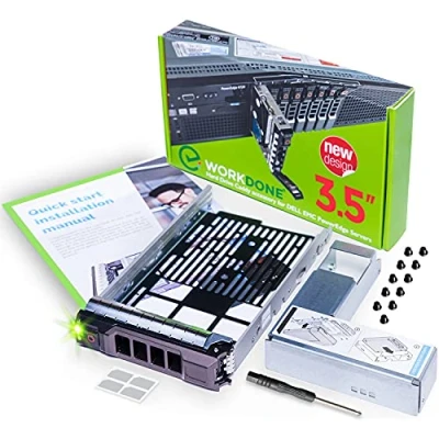 Afbeelding van WORKDONE 3,5 inch Harde Schijf Caddy Lade voor Dell PowerEdge Servers met 2,5 HDD Adapter NVMe SSD SAS SATA Beugel Gebruiksvriendelijke, makkelijke montage installatiehandleiding