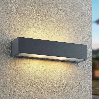 Afbeelding van Wandlamp Arcchio Lengo, 38 cm, antraciet, E27, IP54
