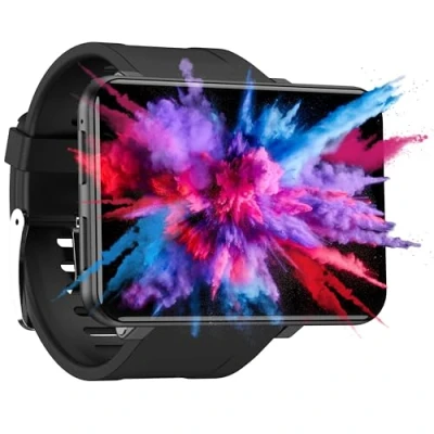 Afbeelding van Silvergear® Smartwatch XL met Camera &amp; Apps Mannen Vrouwen 2.4 inch Scherm Extra Groot Smart Horloge Videobellen Fitness Hartslagmeter iOS Android 32GB Zwart