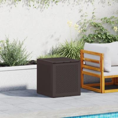 Afbeelding van vidaXL Tuin Opbergdoos Bruin 55x53x57 cm PP