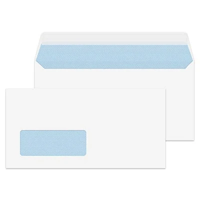 Afbeelding van Blake Purely Everyday DL 110 x 220 mm 100 g/m² Portemonnee Peel en Seal Window Enveloppen (23884) Wit Pack van 500