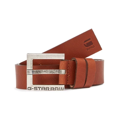 Afbeelding van G STAR Riem &#039;New Duko&#039; cognac / zilver