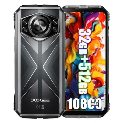 Afbeelding van DOOGEE S118 Plus 4G Rugged Smartphone, 10800 mAh accu, Helio G100 32 GB + 512 GB, 6,58 inch FHD+, 50 MP (12 nachtzicht) smartphones, Android 14 waterdichte mobiele telefoon, NFC zwart