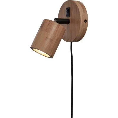 Afbeelding van Good&amp;Mojo Wandlamp Java Bamboe LED GU10 Naturel 12x15x12cm