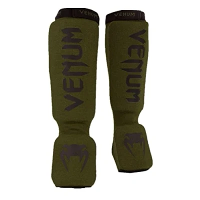 Afbeelding van Venum Kontact Kickboks Scheenbeschermers Kaki/Zwart XS
