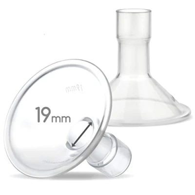 Afbeelding van Maymom Myfit 19 mm Shields; Compatibel met Medela borstkolf Personalfit, Freestyle, Harmony, Maxi, Freestyle Flex Connector; Aansluiten op breed/smalle connector, 2 stuks