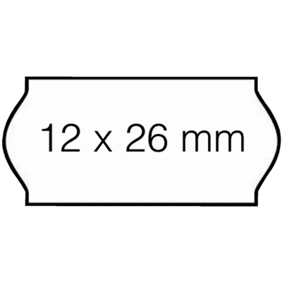 Afbeelding van Prijsetiket 12x26mm Sato Samark permanent wit