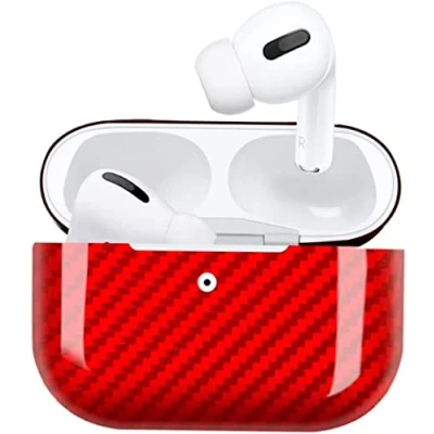 Afbeelding van AirPods Pro 2 Case Carbon Fiber airpod Opladen max airpods3 Rood voor (airpods pro)