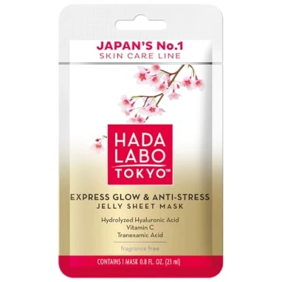 Afbeelding van Hada Labo Tokyo Premim Express Glow Anti stress Jelly Sheet Mask