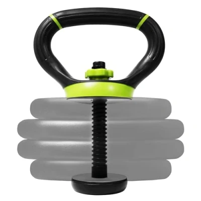 Afbeelding van Yes4All Unisex B6d1 s Verstelbare Kettlebell Handvat Neo Groene Gewicht Plaat Converter, A. Green, converter UK