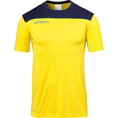 Afbeelding van Uhlsport Offense 23 Poly voetbalshirt voor heren, limoengeel/marineblauw, maat S