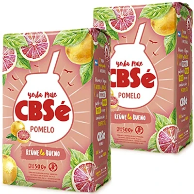 Afbeelding van CBSé Yerba Mate Thee Grejpfrut 1kg (500g x 2) + Gift Sample (40g) : Bogaty w antyoksydanty, witaminy, przyspiesza przemianę materii, bez cukru Argentinië