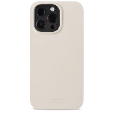 Afbeelding van Holdit Siliconen Hoesje iPhone 13 Pro 0,8mm Ultra thin Silicone Case Volledige Bescherming en voor de cameralenzen Gripvriendelijk oppervlak Light Beige