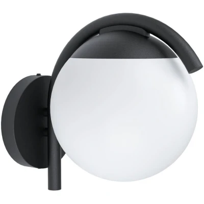 Afbeelding van EGLO Prata Vecchia Wandlamp Buiten E27 26 cm Zwart/Wit