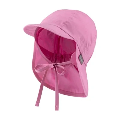 Afbeelding van Sterntaler Basic Peaked cap met nekbescherming parelroze