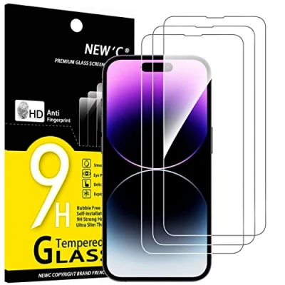 Afbeelding van NEW&#039;C 3 Stuks, Screen Protector voor iPhone 14 Pro Max (6,7 Inch), Gehard Glass Schermbeschermer Film 0.33 mm ultra transparant, resistent