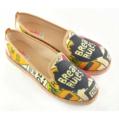 Afbeelding van GOBY Break Rules Ballerinas Sandalen Hoge kwaliteit Handmade Meisjesprint Maat 42