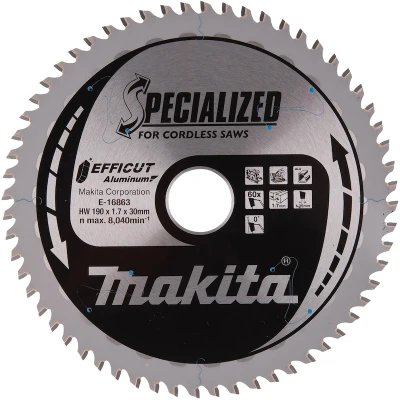Afbeelding van Makita cirkelZaagblad alu. 190x30(20)60T E 16863