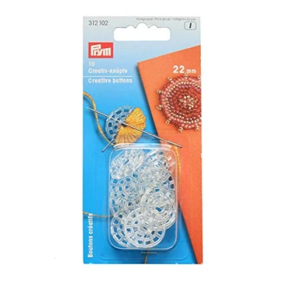 Afbeelding van Prym Knopen creatief kunststof 22mm transparant