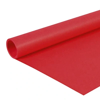 Afbeelding van Clairefontaine 195706C rol (gekleurd kraftpapier, 10 x 0,7 m, 65 g, PEFC, ideaal voor knutselprojecten) 1 stuk, rood