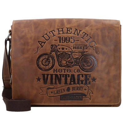 Afbeelding van Greenburry Vintage Caferacer Messenger Schoudertas, Maat: One Size, Braun