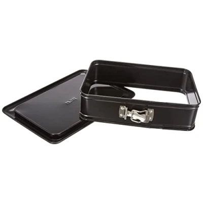 Afbeelding van Ibili Springform Set Rechthoekig met Extra Voet 28x18 cm, gewalste stalen plaat, Zwart, 28 x 18 5 cm