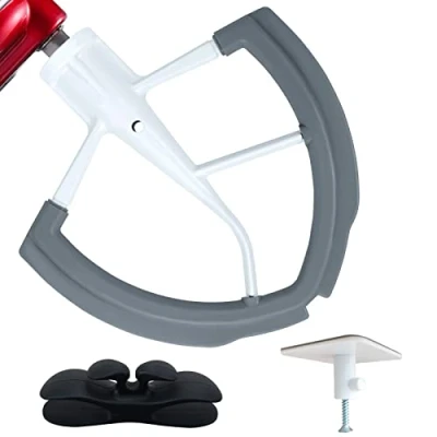 Afbeelding van een flexibele randmixer voor de KitchenAid, 5 8 liter schuine hoofdtekst tower mixer accessoires met bewerkt metalen frame en flexibel siliconen randschaal