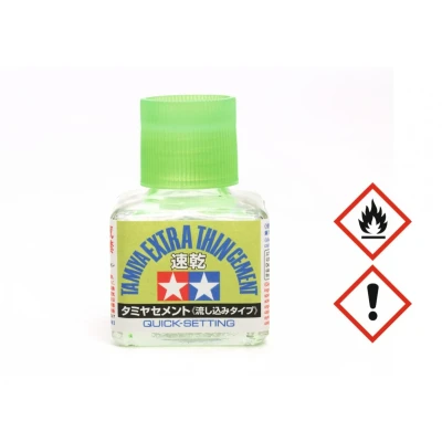 Afbeelding van Tamiya 87182 Extra Thin Cement with Brush Quick Setting Lijm