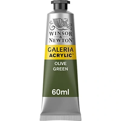 Afbeelding van Winsor &amp; Newton 2120447 Galeria acrylverf, hoge pigmentatie, lichtecht en verouderingsbestendig, romige vloeiende consistentie 60ml Tube, Olive Green