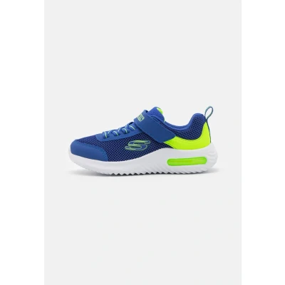 Afbeelding van Skechers GORE Strap Overlays Midsole TECH Piece Sneakers laag voor kinderen, Maat: 28, Blue/lime Textiel/ synthetisch