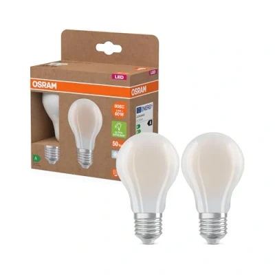 Afbeelding van OSRAM 4099854259777 LED lamp Energielabel A (A G) E27 Peer 3.8 W = 60 Neutraalwit (Ø x h) mm 2 stuk(s)