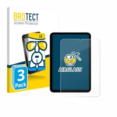 Afbeelding van BROTECT Screenprotector voor Apple iPad Mini 7 2024 Folie Beschermfolie Beschermglas transparant (3 Stuks)