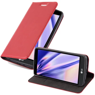 Afbeelding van Cadorabo Hoesje geschikt voor LG G3 in APPEL ROOD Beschermhoes Case magnetische sluiting Cover