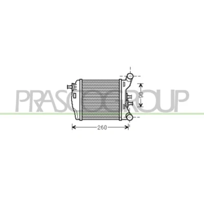 Afbeelding van Intercooler, inlaatluchtkoeler PRASCO FT030N003