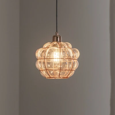 Afbeelding van Bulla IJzer Koper Glas Transparante Bubbel Hanglamp Menzzo
