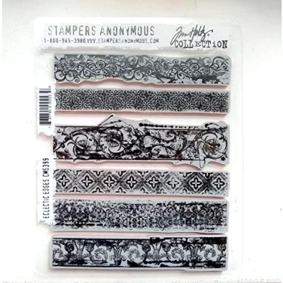 Afbeelding van Stampers Anonymous Cling RBBR Stempel Set, Eclectische Randen 7 x 8.5&quot;