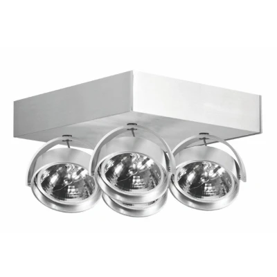 Afbeelding van Artdelight 12 volt opbouwspot Dutchess 4 lichts, grijs QR 0004 SQ ALU