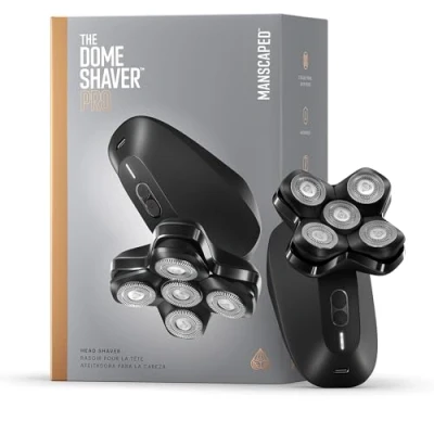 Afbeelding van MANSCAPED® The Dome Shaver™ PRO Hoofdscheerapparaat voor kale mannen Vijf roterende mesjes met SkinSafe® &amp; FlexAdjust technologie, waterdicht, USB C draadloos opladen compatibel reisslot