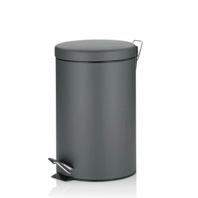 Afbeelding van Kela Afvalemmer Timon RVS donkergrijs, 12 L