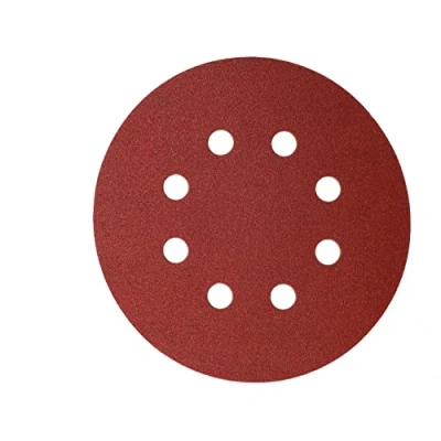 Afbeelding van Mirka Red Schuurpapier Schuurschijven Ø 125 mm / klithechting 8 gaats korrel P180 5 stuks voor het schuren van hout, metaal en kunststof