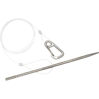 Afbeelding van Cressi Vishouder visnaald met nylon streng en karabijnhaak, zilver, eenheidsmaat voor volwassenen, uniseks