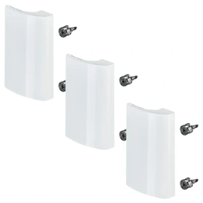 Afbeelding van SOTECH 3 stuks Balkondeurklink SEJA aluminium 82 x 52 20 mm witte trekgreep Terrasdeurklink