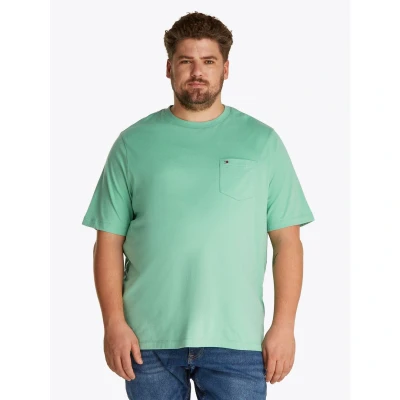 Afbeelding van Tommy Hilfiger Essential Solid Pocket TEE Tshirt basic, Heren, Maat: 4XL, Fort green