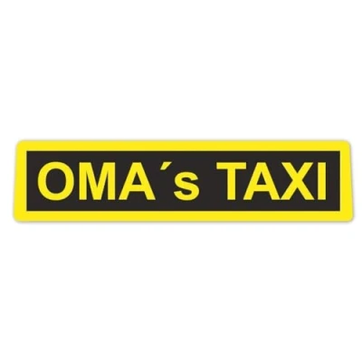 Afbeelding van easydruck24de Sticker Oma&#039;s Taxi, kfz_107, 20 x 5 cm groot, autosticker, autosticker voor oma&#039;s, weerbestendig