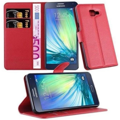 Afbeelding van Cadorabo Hoesje geschikt voor Samsung Galaxy A5 2016 in KARMIJN ROOD Beschermhoes Cover magnetische sluiting Case