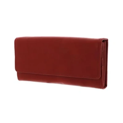 Afbeelding van FREDsBRUDER Leren Portemonnee Jola Wallet Flappy Rust Rood
